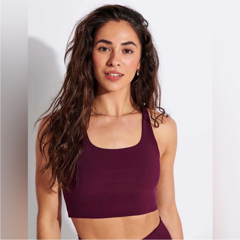 Girlfriend Collective Plum Paloma Racerback Bra Sz M